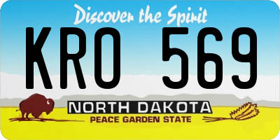 ND license plate KRO569