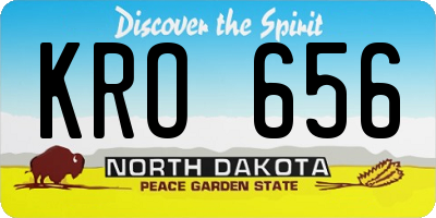 ND license plate KRO656