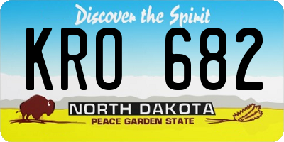 ND license plate KRO682