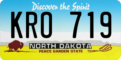 ND license plate KRO719