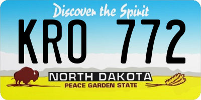 ND license plate KRO772
