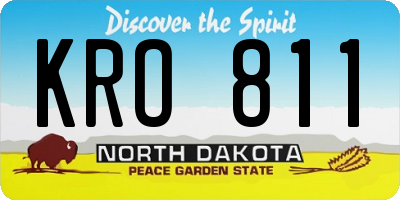 ND license plate KRO811