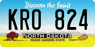 ND license plate KRO824
