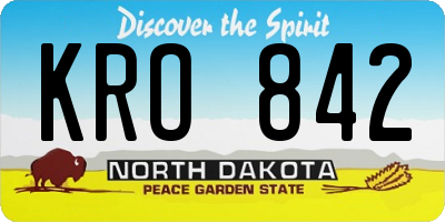 ND license plate KRO842