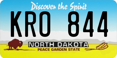 ND license plate KRO844