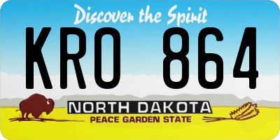 ND license plate KRO864