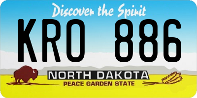 ND license plate KRO886