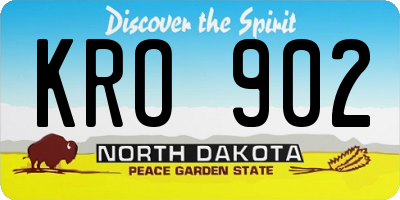 ND license plate KRO902