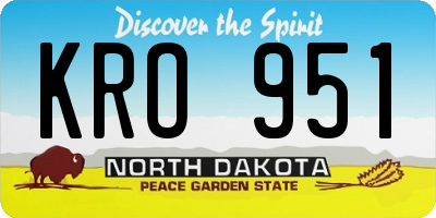 ND license plate KRO951