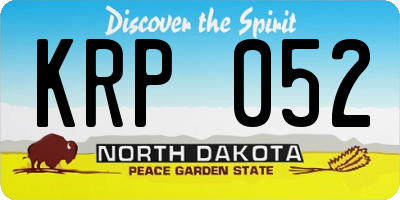 ND license plate KRP052