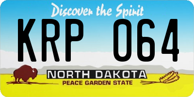 ND license plate KRP064