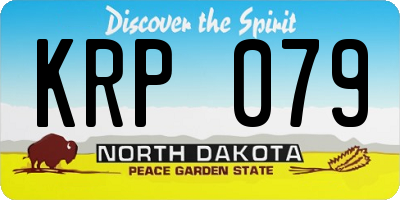ND license plate KRP079
