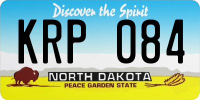 ND license plate KRP084