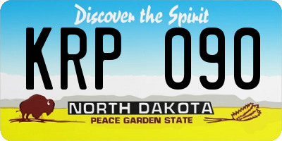 ND license plate KRP090