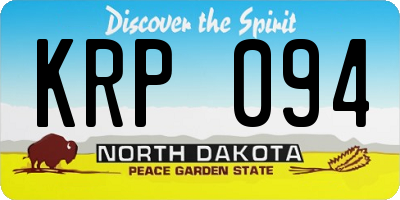 ND license plate KRP094