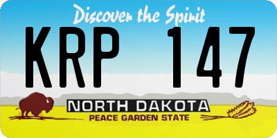 ND license plate KRP147