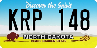 ND license plate KRP148