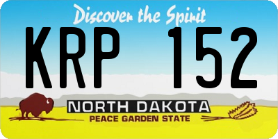 ND license plate KRP152