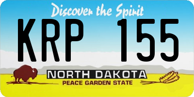 ND license plate KRP155