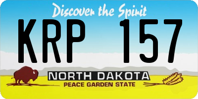 ND license plate KRP157