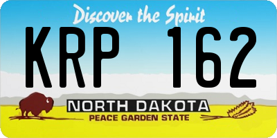 ND license plate KRP162