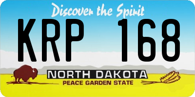 ND license plate KRP168