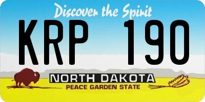 ND license plate KRP190