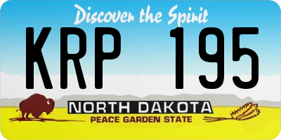 ND license plate KRP195