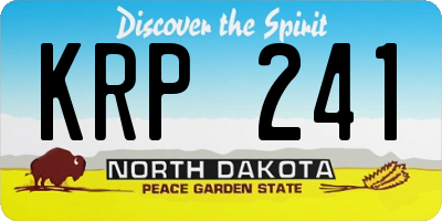 ND license plate KRP241
