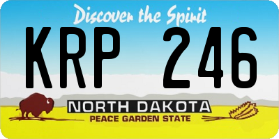 ND license plate KRP246