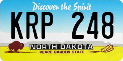 ND license plate KRP248