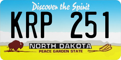 ND license plate KRP251
