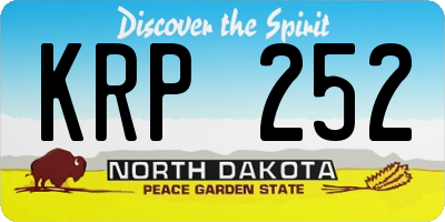 ND license plate KRP252