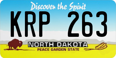 ND license plate KRP263