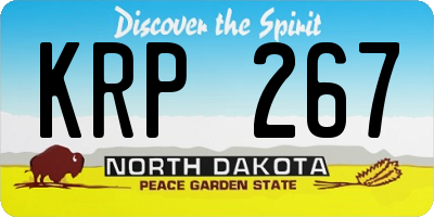 ND license plate KRP267