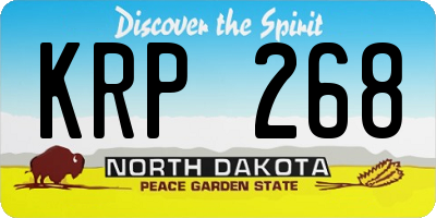 ND license plate KRP268