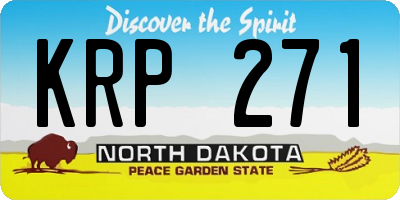 ND license plate KRP271