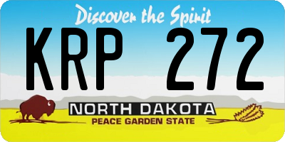 ND license plate KRP272