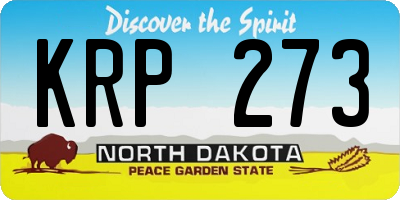 ND license plate KRP273