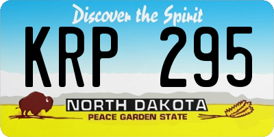 ND license plate KRP295