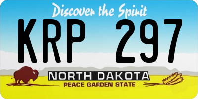 ND license plate KRP297