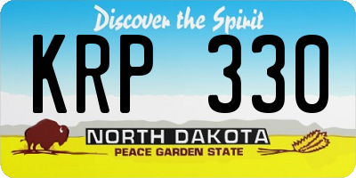 ND license plate KRP330