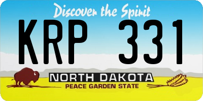 ND license plate KRP331