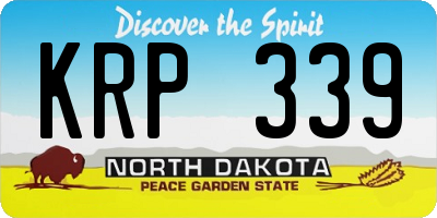 ND license plate KRP339
