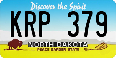 ND license plate KRP379