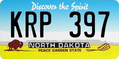 ND license plate KRP397