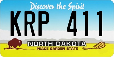 ND license plate KRP411