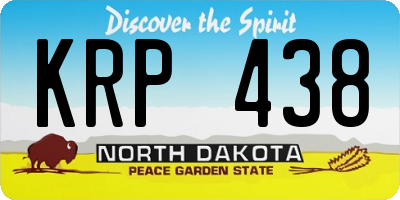 ND license plate KRP438