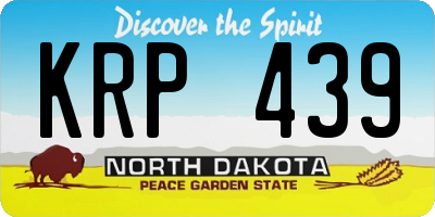 ND license plate KRP439