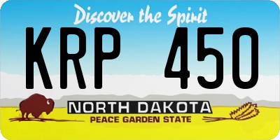 ND license plate KRP450